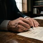 Errores legales contratos al firmar compraventa explicados en documento legal con sello