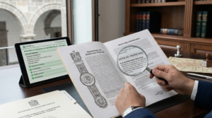 Comprobar la propiedad legal inmueble mediante documentos oficiales para compra segura