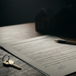 Persona revisando documentos de comprar casa contrato privado para evitar riesgos legales
