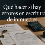 Abogado asesorando cliente sobre errores en escritura de propiedad