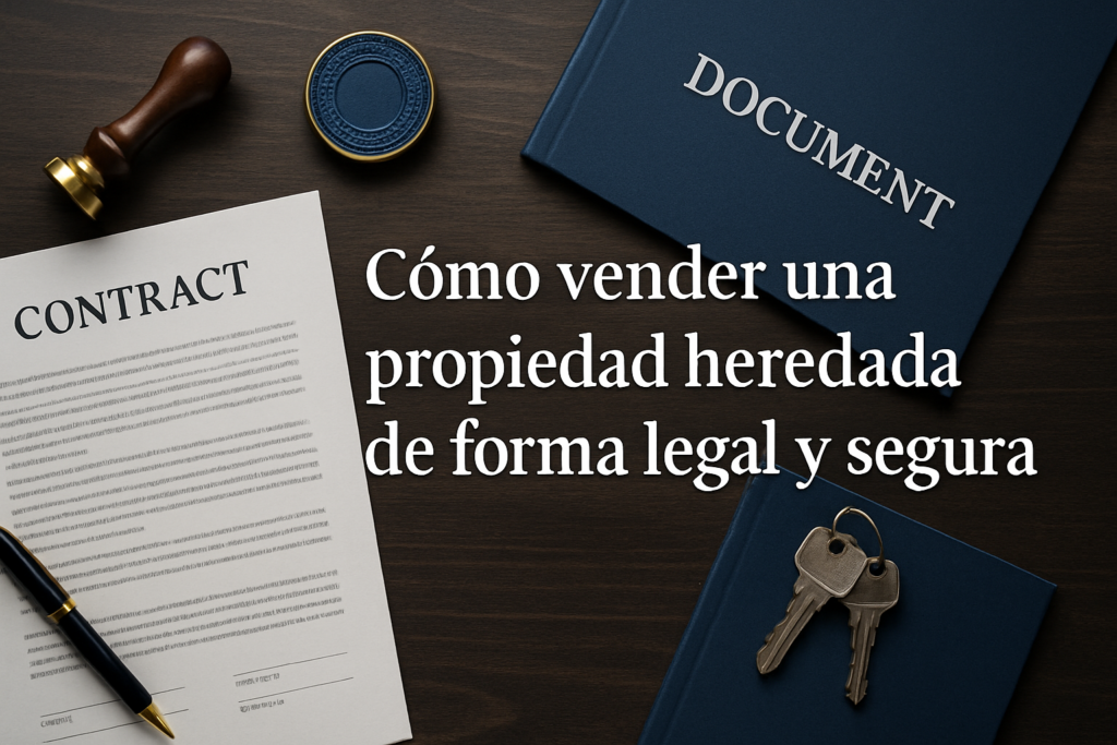 Asesor legal acompañando a cliente para vender propiedad heredada sin problemas legales