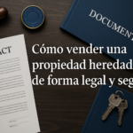Asesor legal acompañando a cliente para vender propiedad heredada sin problemas legales